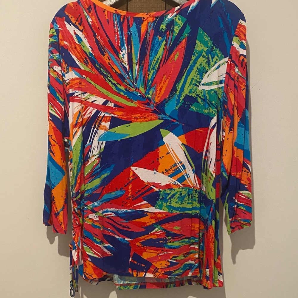 Ruby Rd. Colorful Abstract Print Blouse - Picture 4 of 4